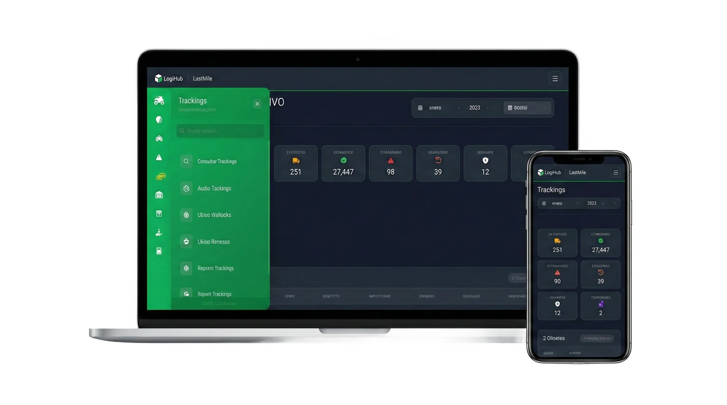 LogiHub Dashboard Interface